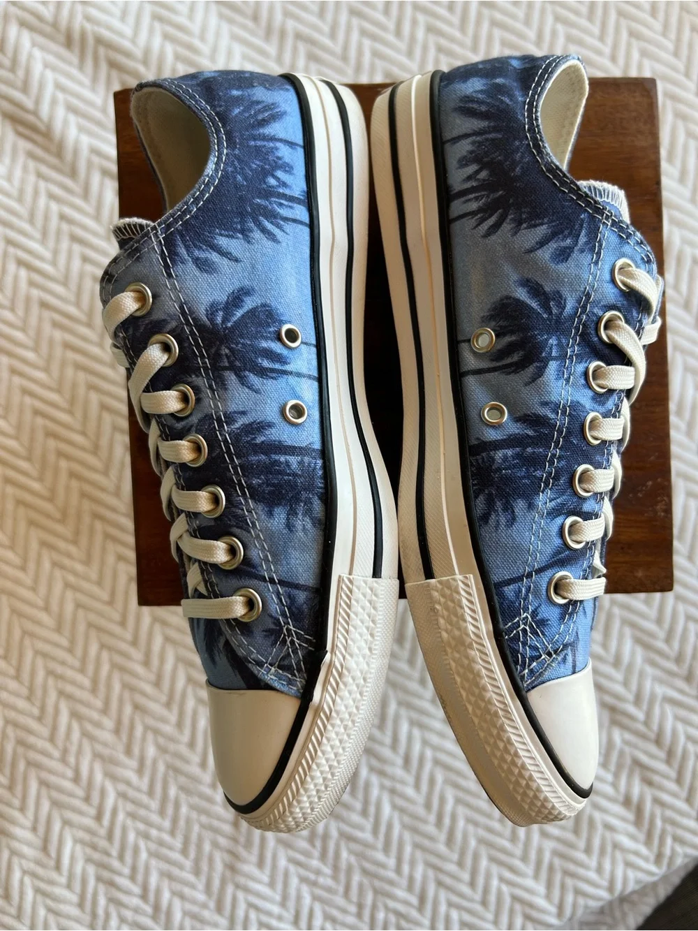 Converse Low Top Sneakers - Blue Tie-Dye with White Accents